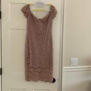 Express lace overlay dress